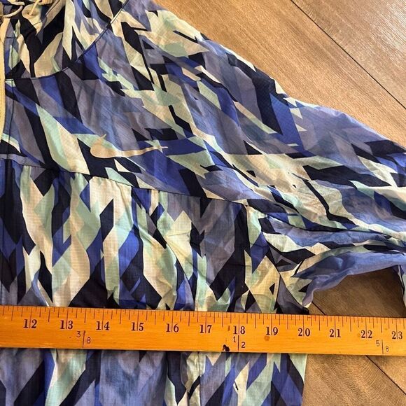 Nike Blue Pattern Athletic Workout Lightweight Jacket Women Large - Picture 5 of 6